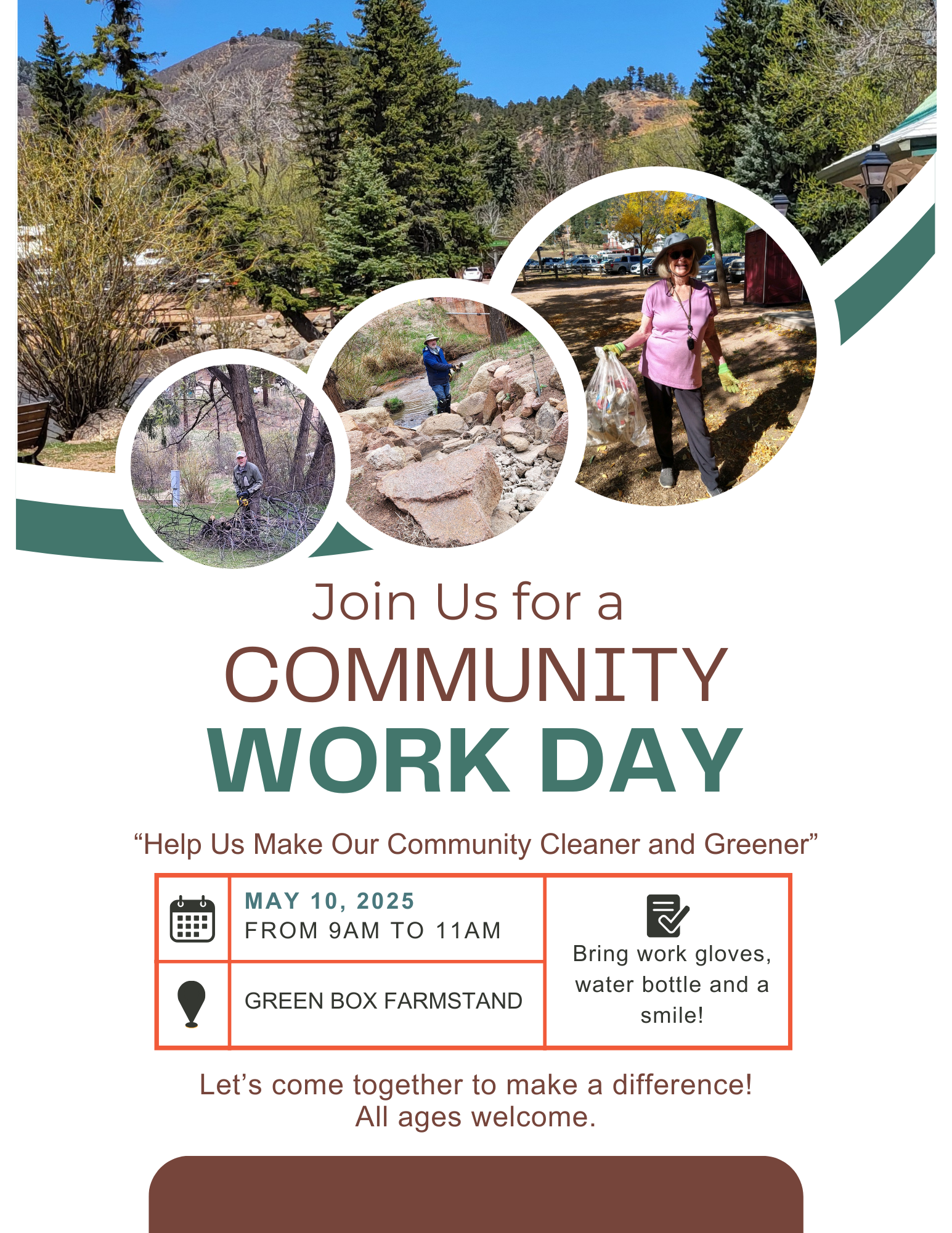 Community Work Day May 10 9 to 11